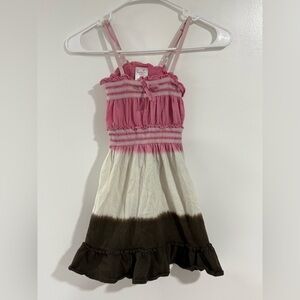 Pink and Brown Kids Dress